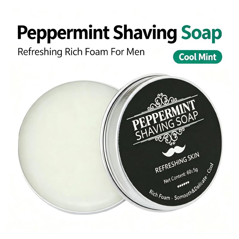 Men'S Grooming And Skin Care - Jabón de Afeitar de Menta 60g,