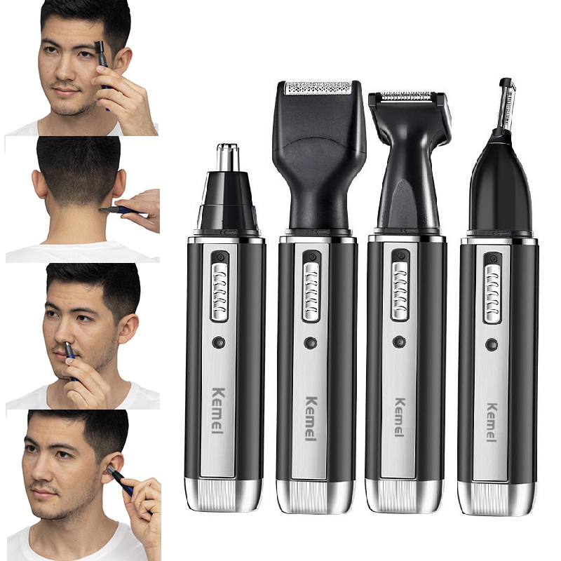 Men'S Grooming Nose And Ear - Kemei-cortadora de pelo eléctrica recargable todo
