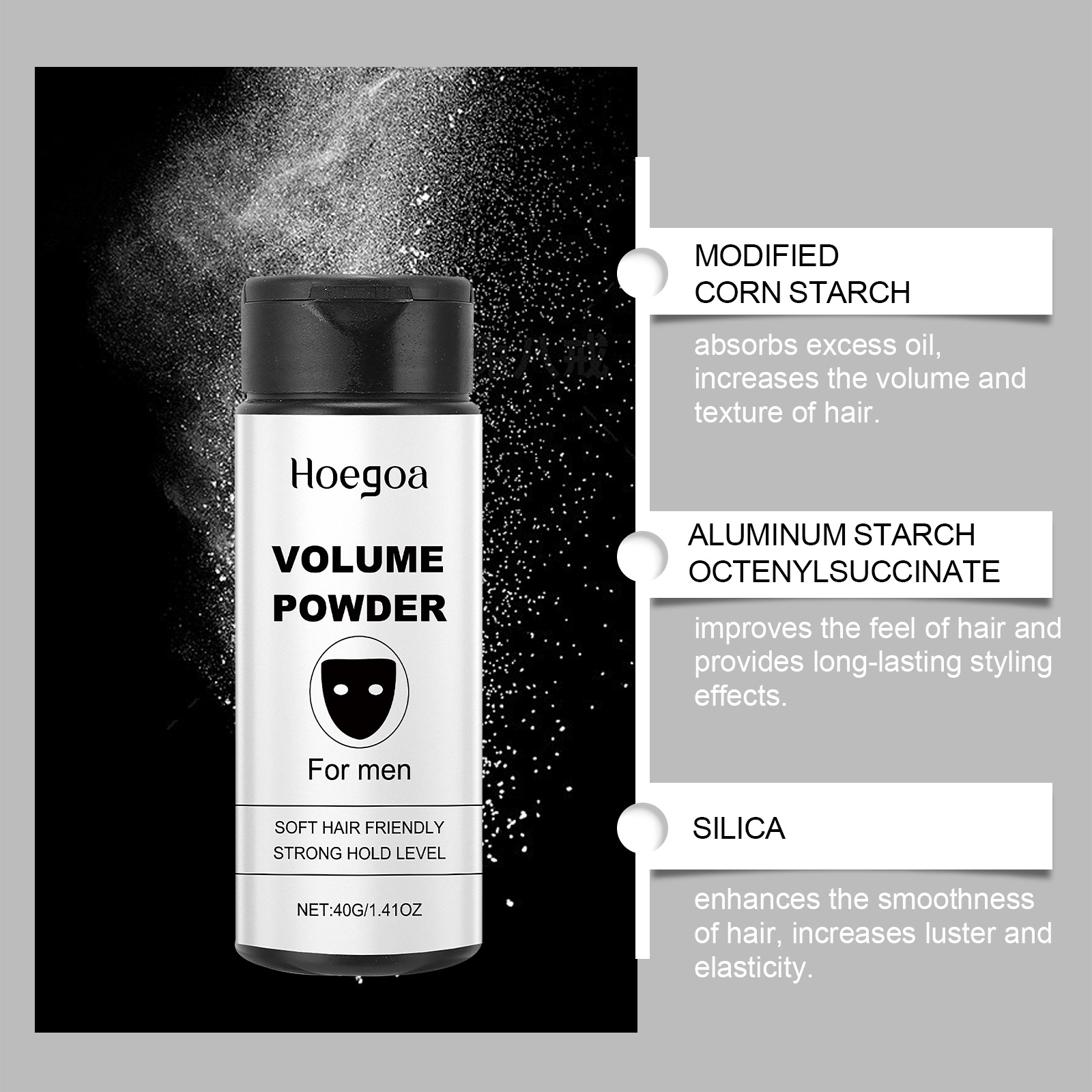Polvo para el cabello volumini - Men'S Grooming Oil reseña y precio