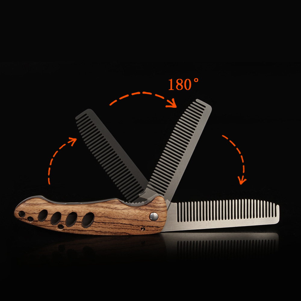 Peine Plegable de Madera y Met - Men'S Grooming Essentials reseña y precio