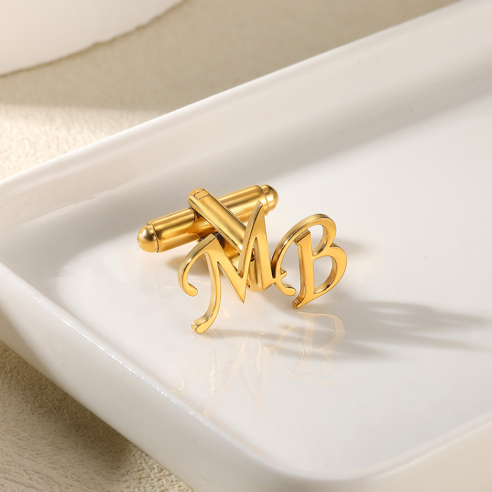 Gemelos con letras iniciales p - Men'S Grooming For Wedding reseña y precio