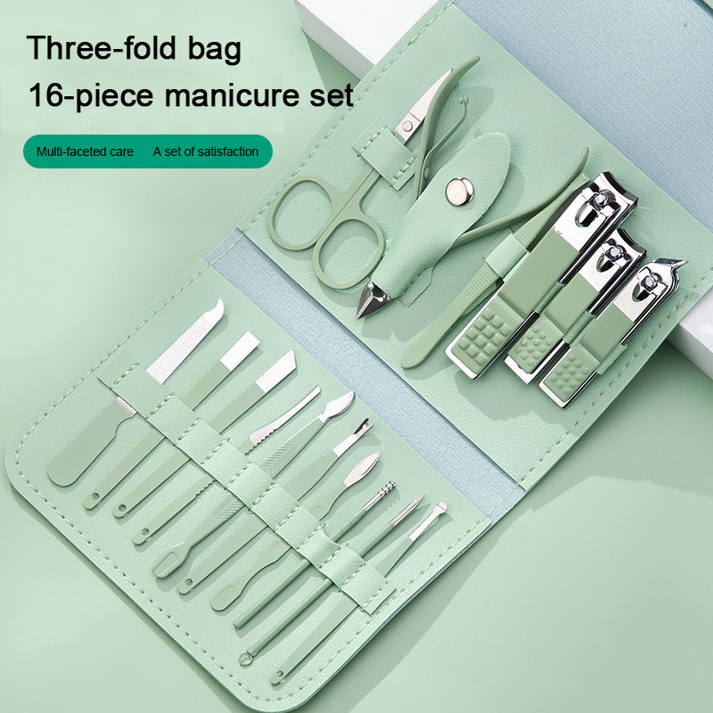 Juego de 16 Piezas de Cortaúña - Nail Care Kit Mens reseña y precio