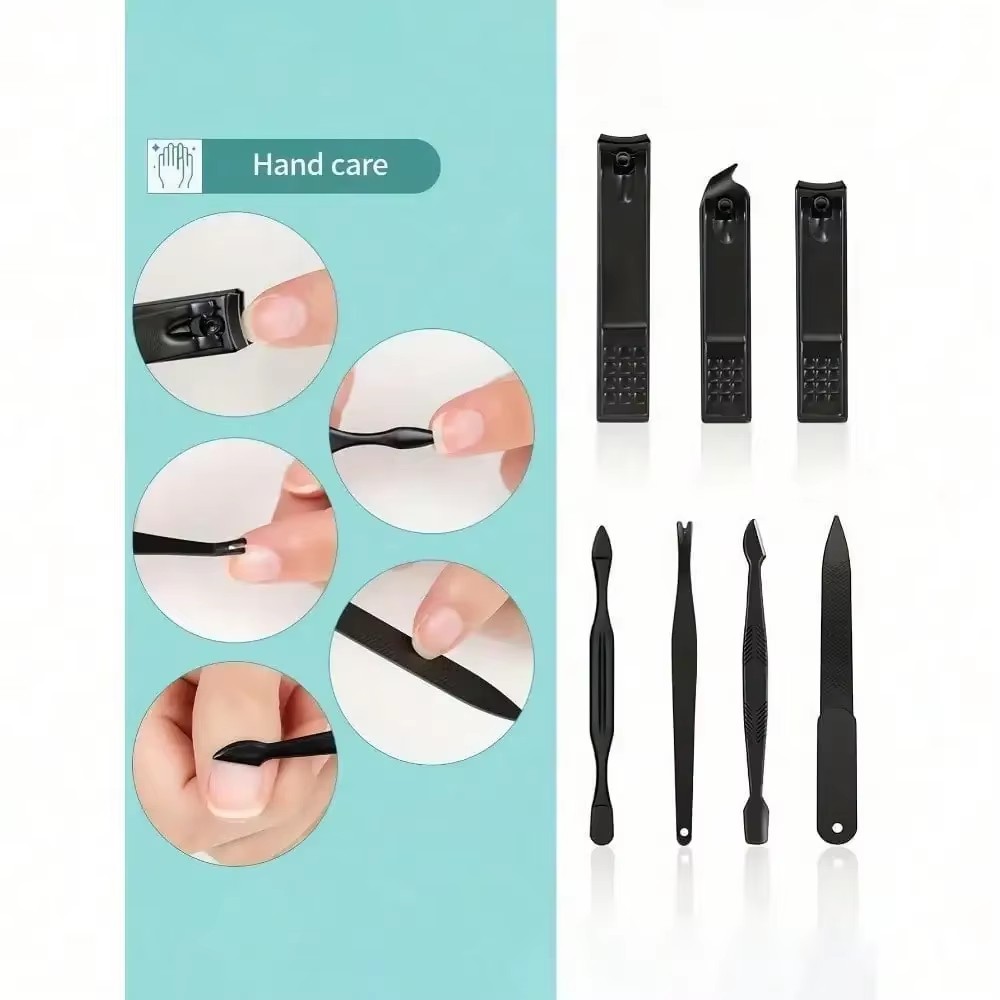 Kit de 7-24 piezas de cortaúña - Nail Care Kit Mens reseña y precio